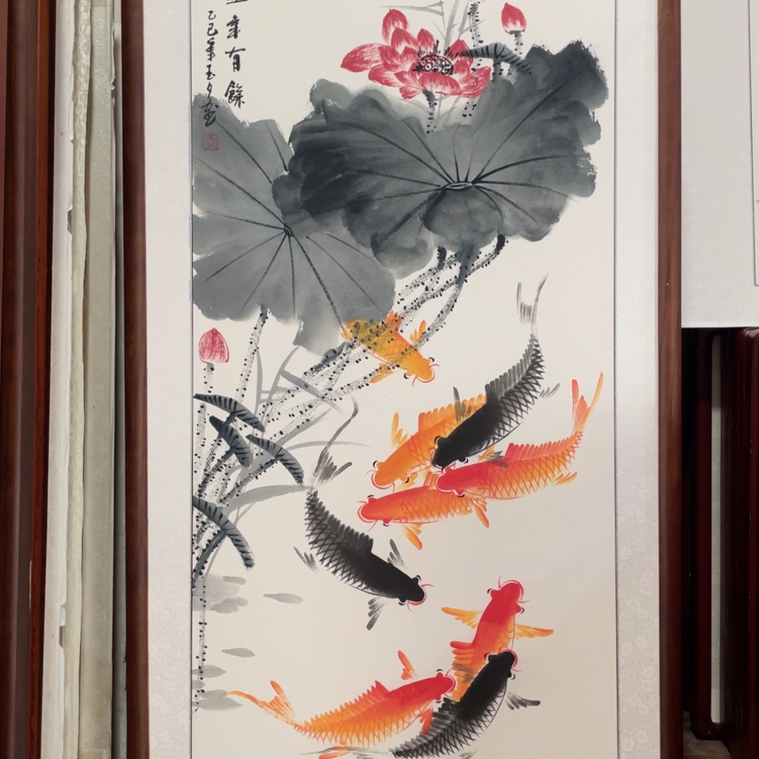国画带框尺寸63*123厘米