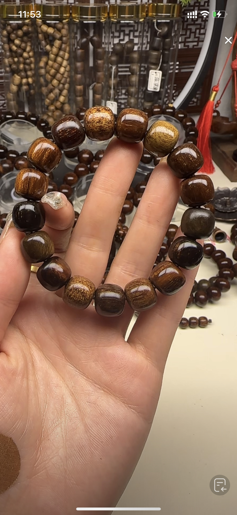 贡木手串单圈1213多宝珠