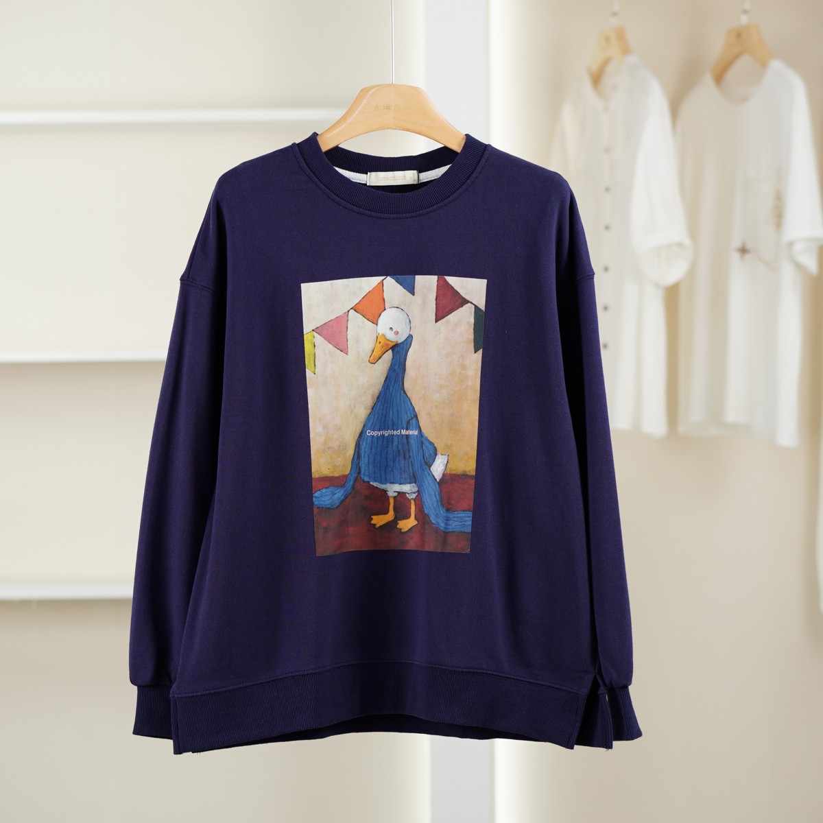 麦迪尚品【唯】51203798 休闲宽松百搭圆领卫衣春秋女装专柜正品