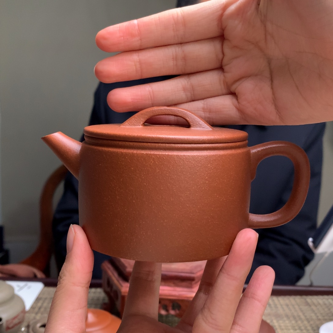 紫砂茶壶210毫升半手