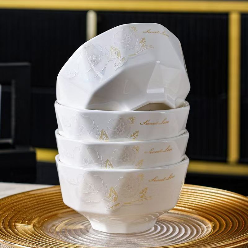 甜蜜蜜10个装5英寸欧家用陶瓷米饭碗