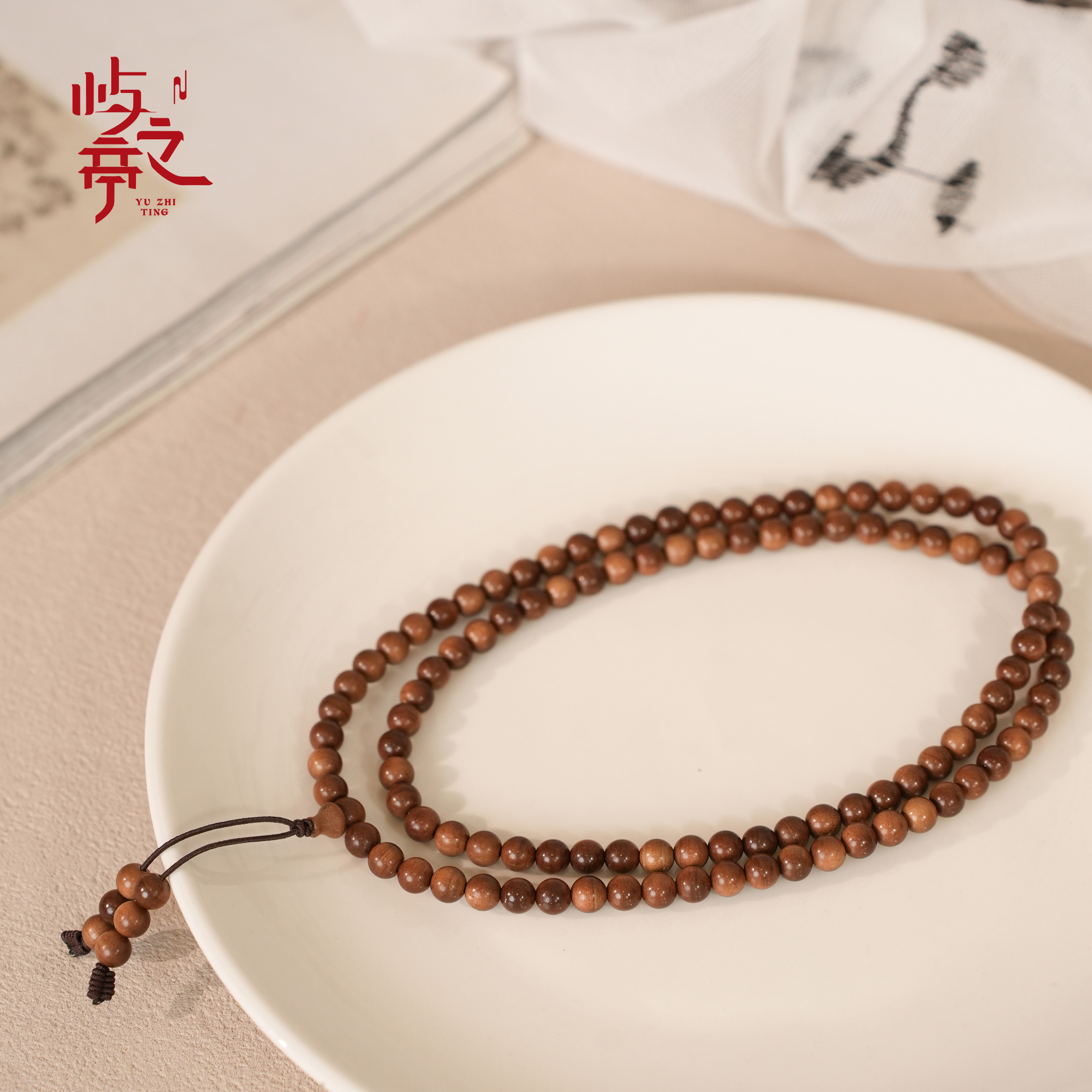 【屿之亭】印度老山檀香沉水根部料横纹精工6MM*108颗