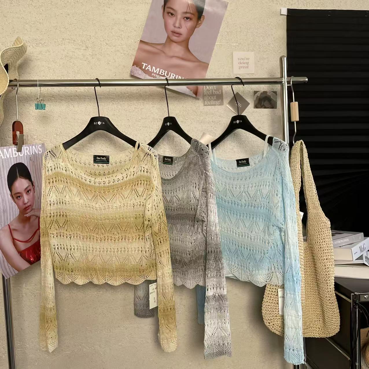 『雨美 Show』22722时尚百搭镂空晕染两件套