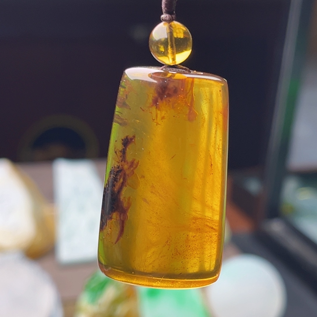 琥珀颈饰未镶嵌首饰琥珀项链