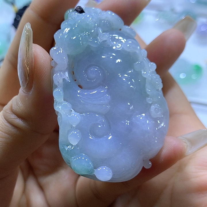 翡翠颈饰未镶嵌天然翡翠A货吊坠