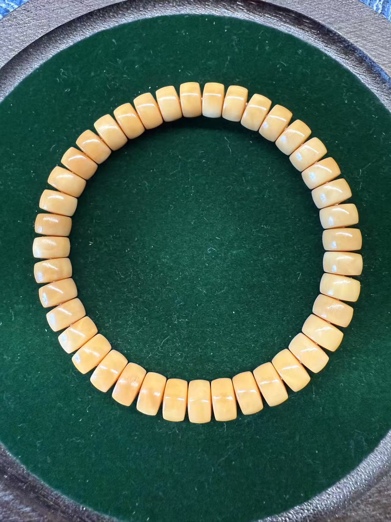 葛掌柜玩物—8MM天然龙脊菩提药片手串微钥匙孔串珠时尚单圈028