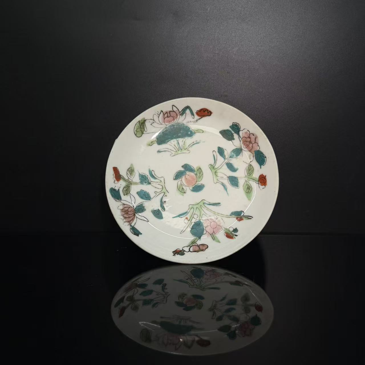 Lot5-粉彩花卉盘-清代年制款直径16.5cm-DZ11190001001024-13