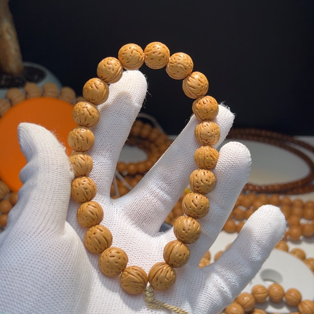 桃核手串辽西奶豆桃核手持