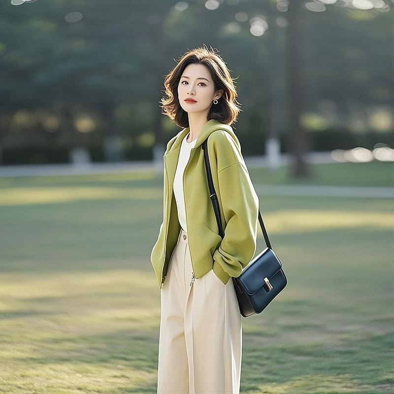 今年流行爆款超好看卫衣漂亮短外套春秋2025新款大码妈妈女装上衣
