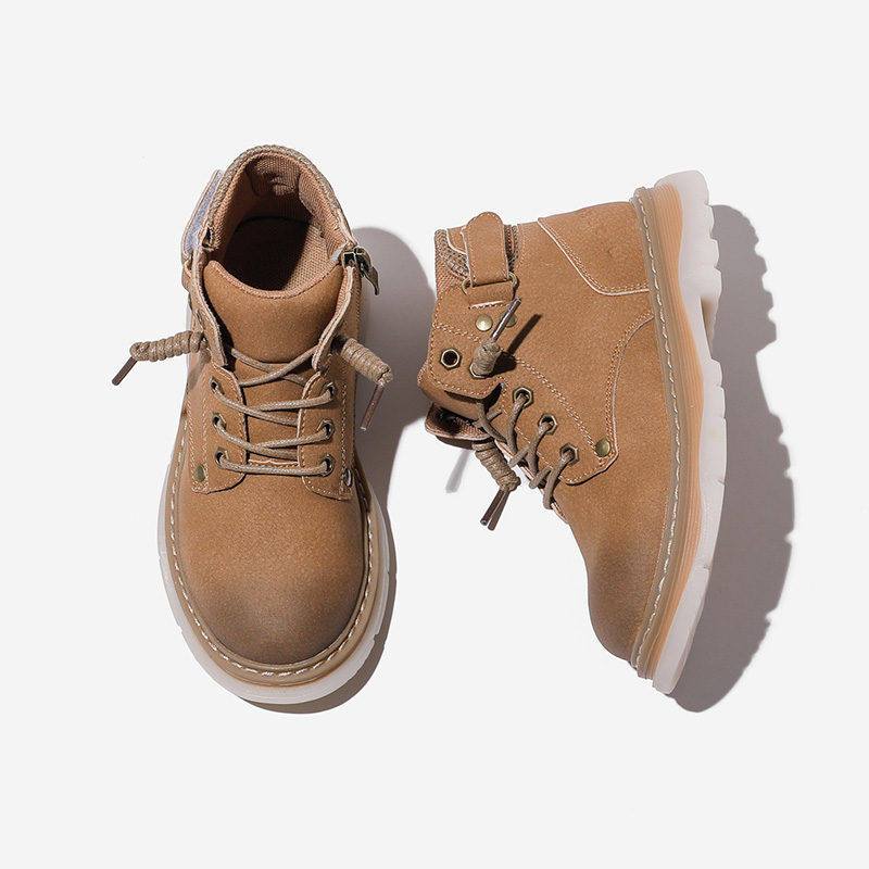  儿童马丁靴男孩男童二棉鞋加绒加厚2025秋冬新款短靴子女童短