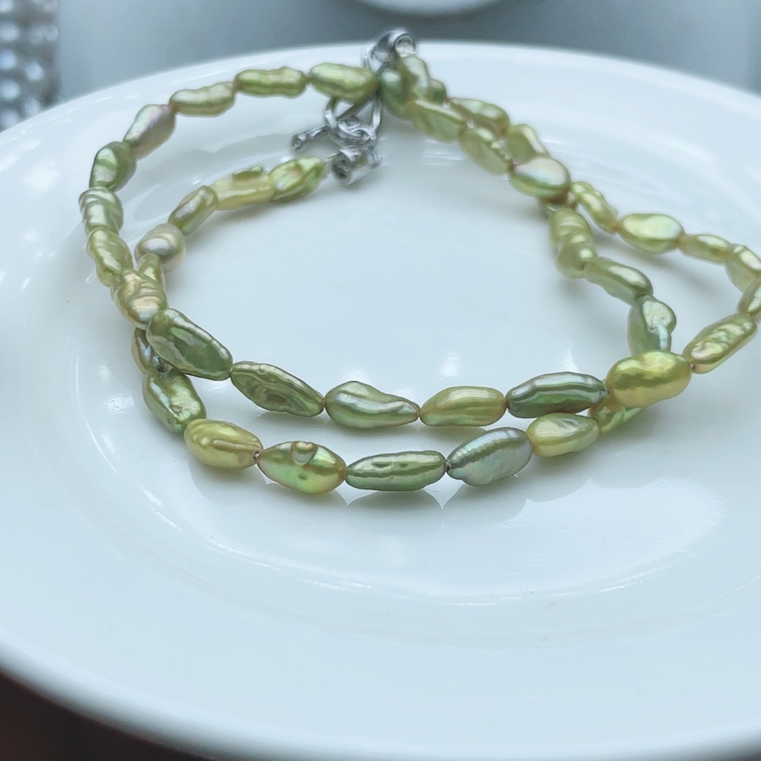 淡水珍珠颈饰钛钢