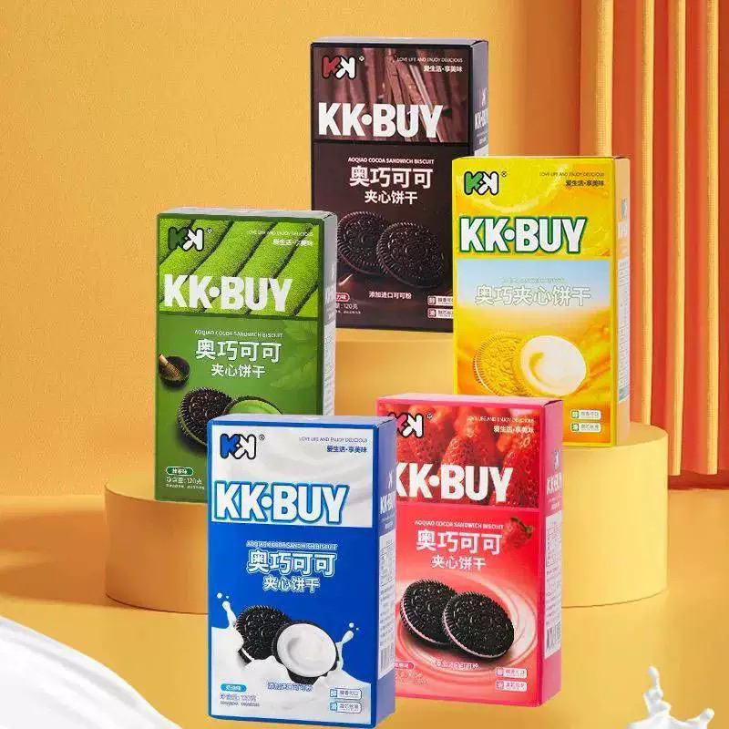 可可夹心饼干奶油巧克力抹茶柠檬味休闲零食