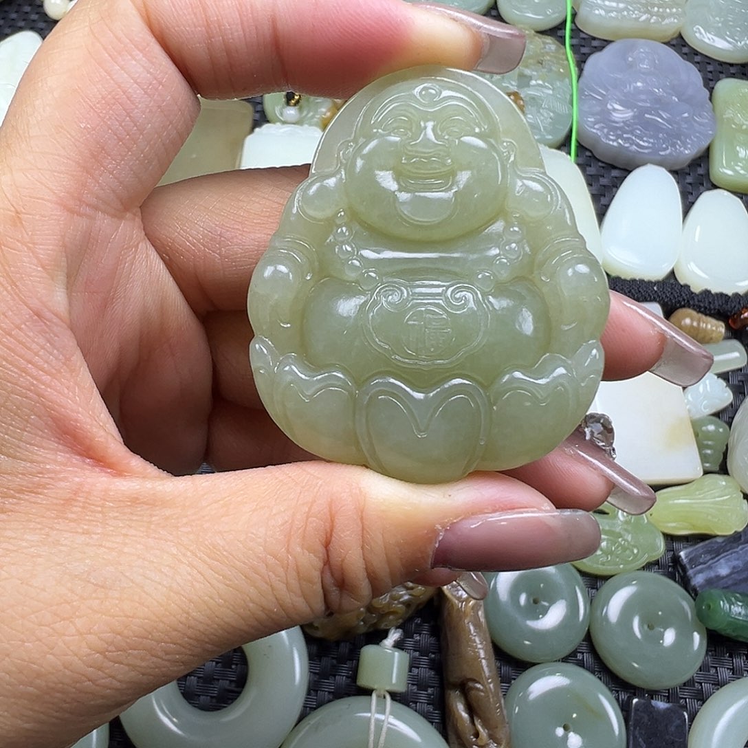 和田玉未镶嵌吊坠(不含链)