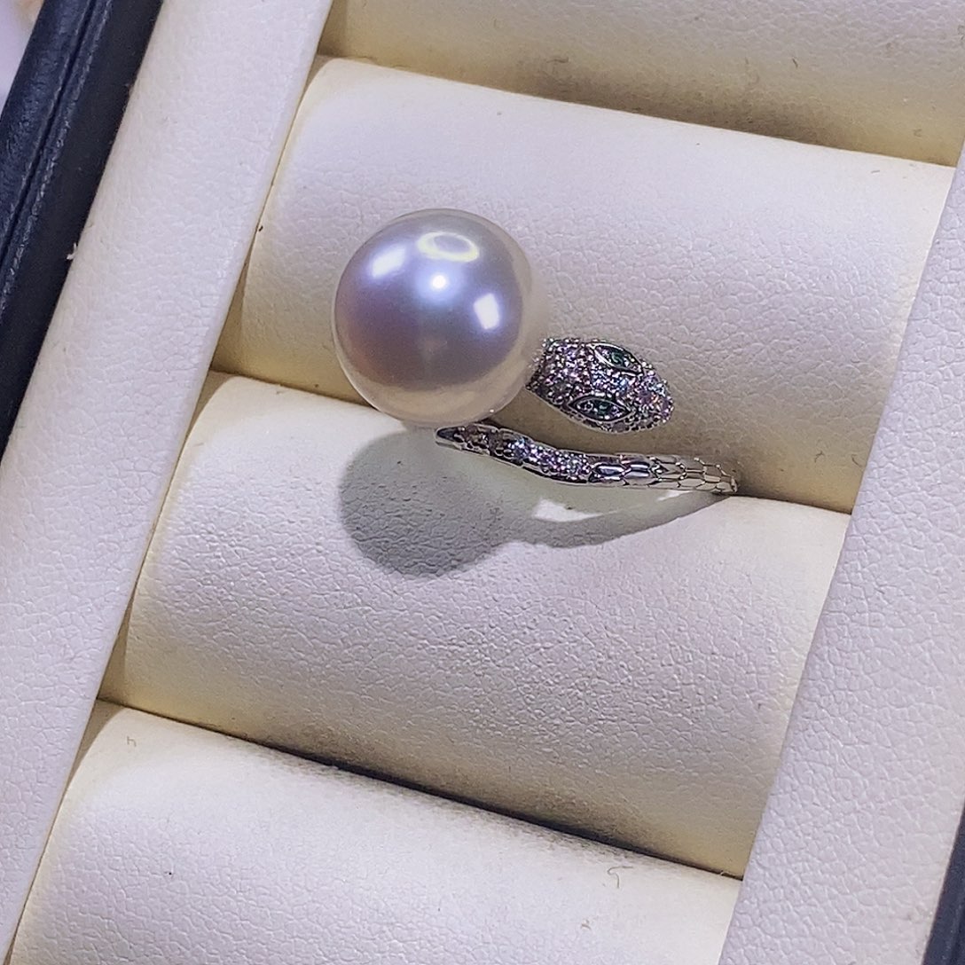 淡水珍珠戒指合金