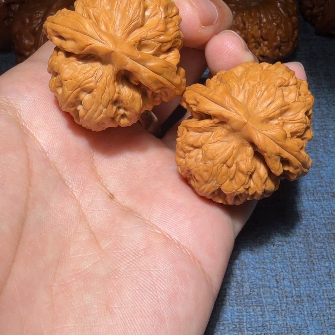 文玩核桃把件暴*红锦鲤43尺寸1264