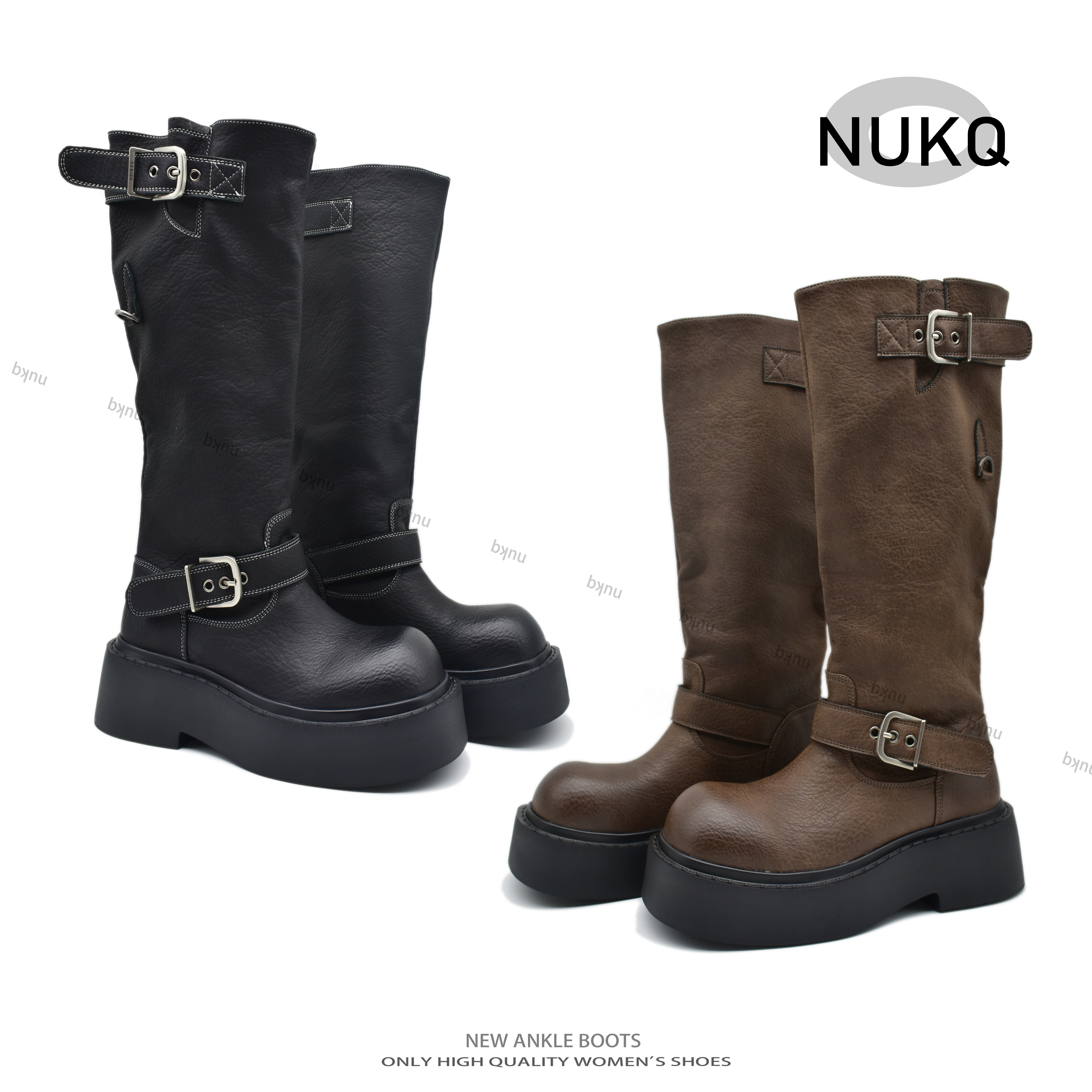 【NUKQ】  高跟厚底 时尚百搭厚底靴