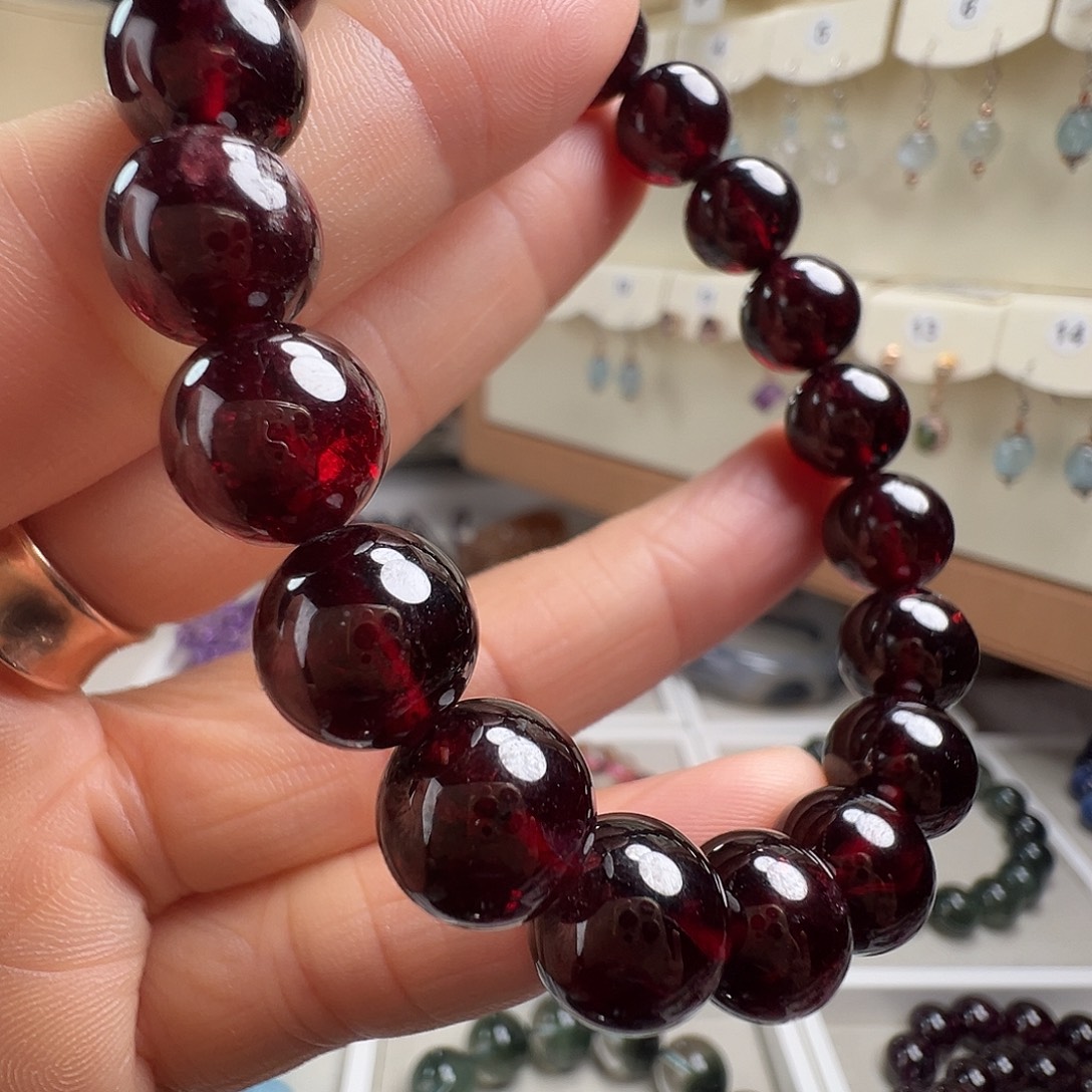 石榴石未镶嵌手链天然石榴石