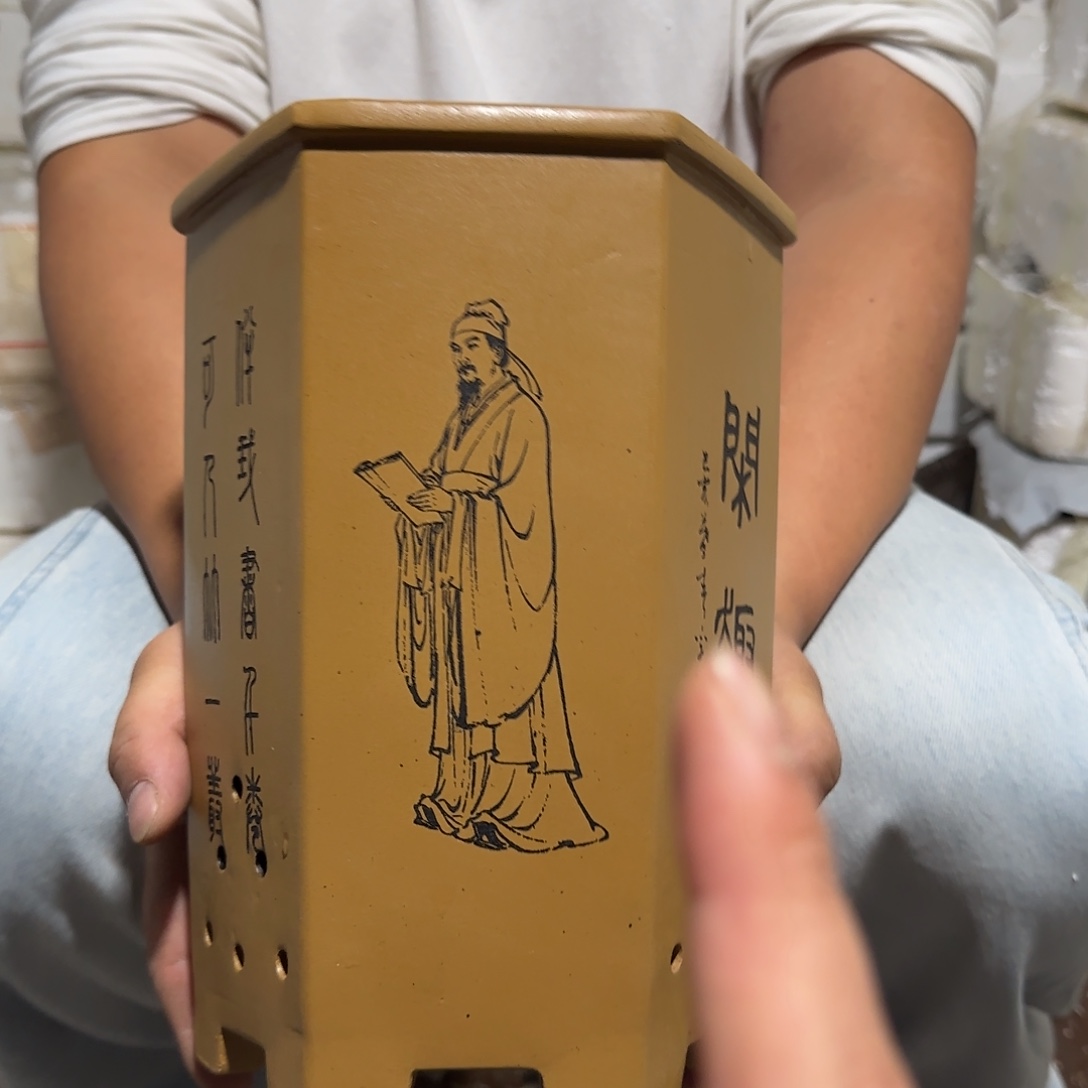 紫泥花盆口径20厘米高度26