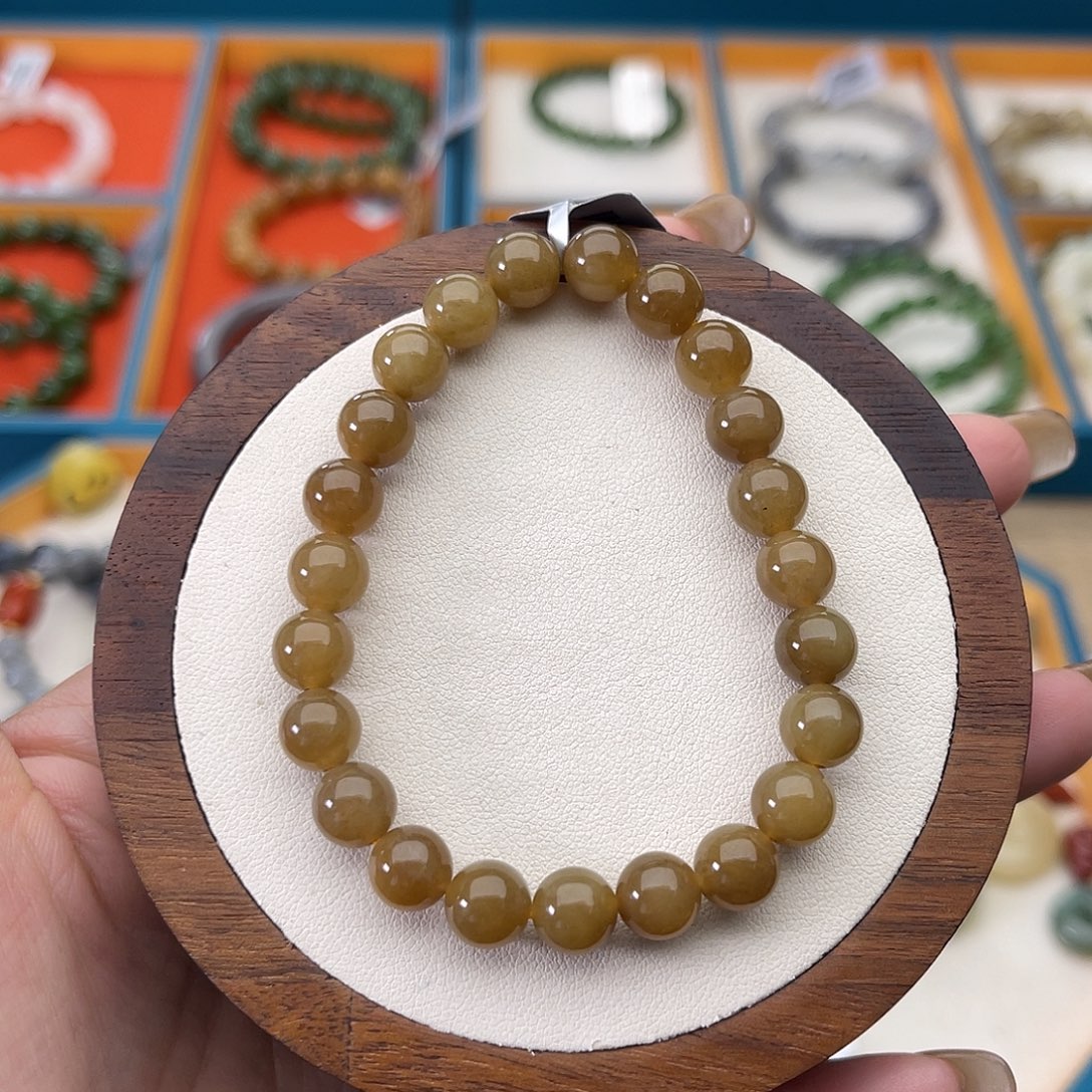 和田玉未镶嵌手串A24卡8