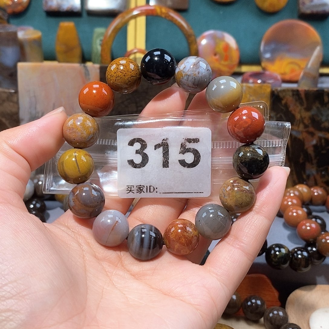 硅化玉天然北票硅化玉手串未镶嵌天然北票硅化玉手串