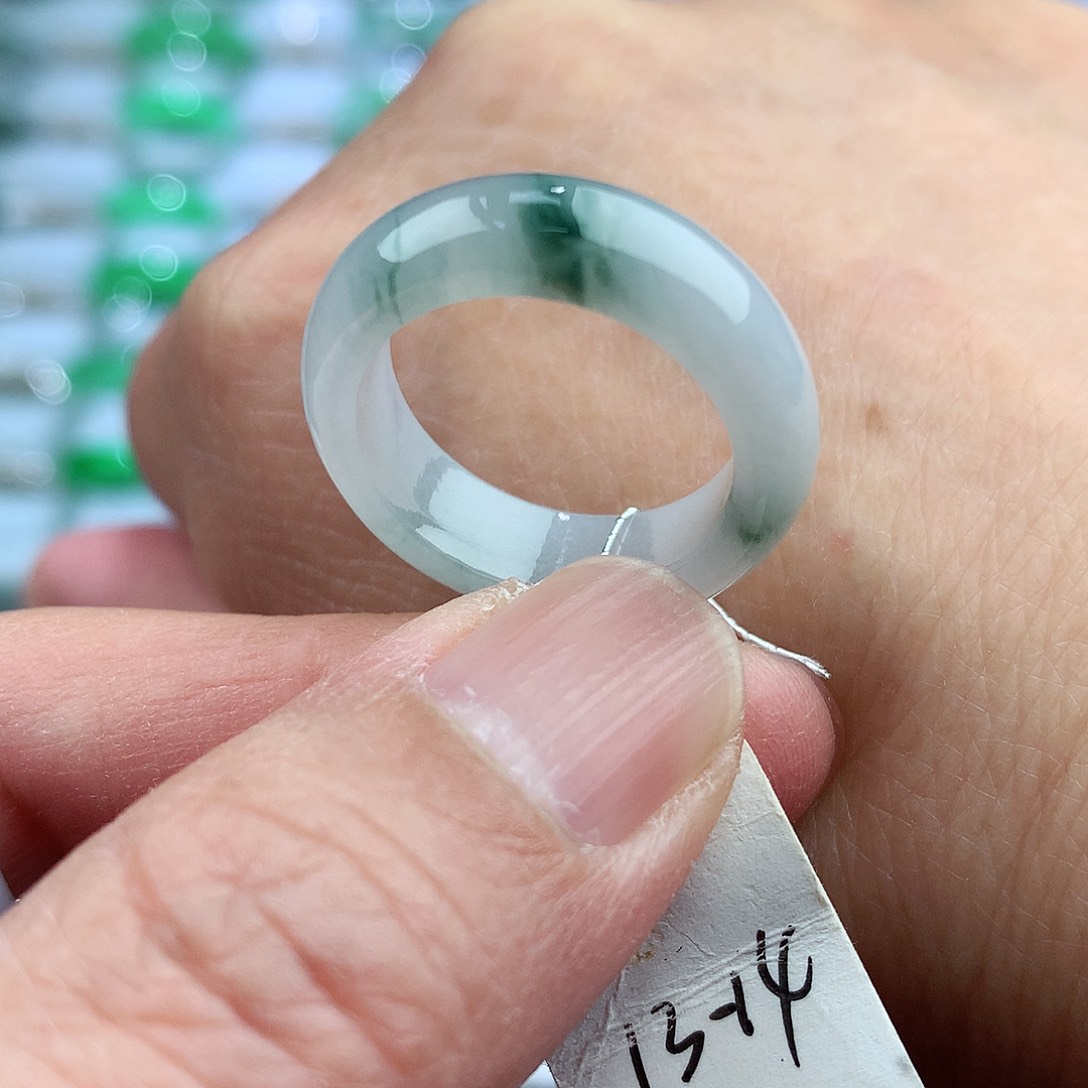 未镶嵌戒指翡翠13-14号