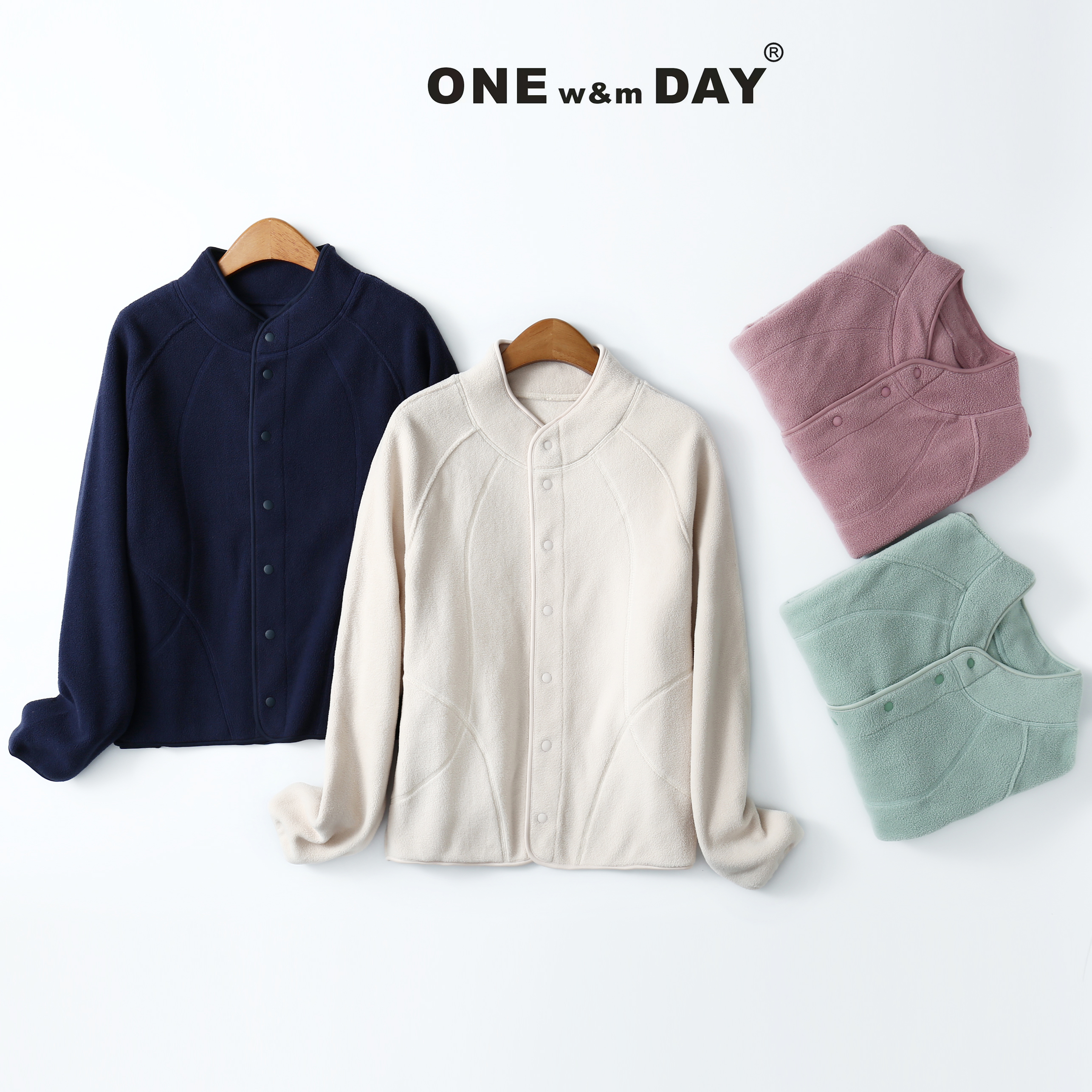 女款保暖摇粒绒拼接外套578