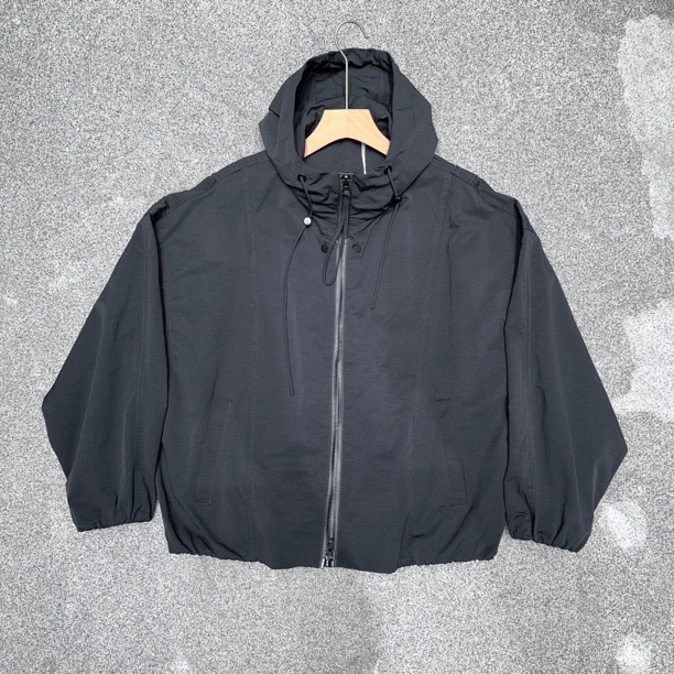 30蝙蝠袖拼接假两件90白鸭绒连帽冲锋衣羽绒服时尚潮流百搭情侣款