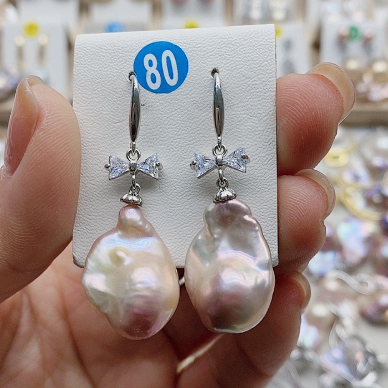 【闪购商品】淡水珍珠耳饰银S925镶嵌