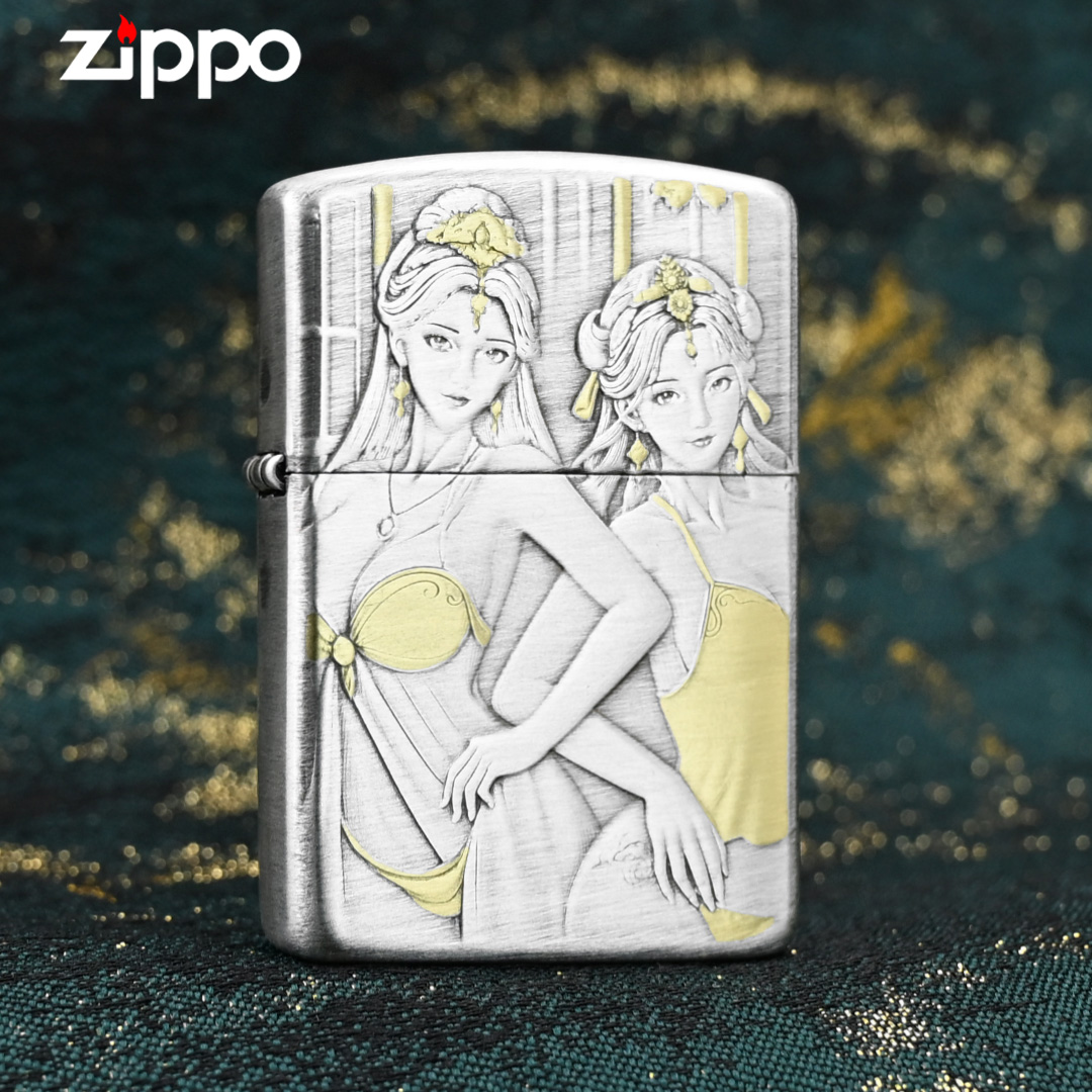 ZIPPO/之宝官方正品煤油 防风打火机 162-绝色双妃 男士高端款