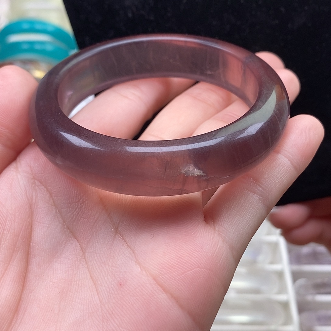 手镯萤石未镶嵌萤石55➕