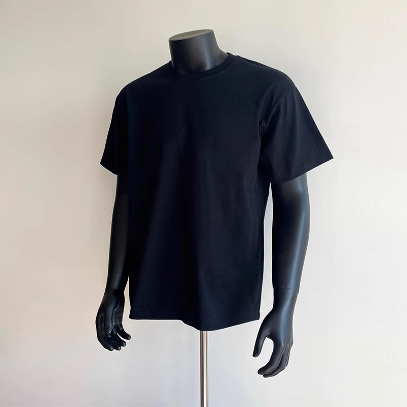 黑色小领口健身短袖男款冬季纯棉美式高街t恤cleanfit五分半截袖