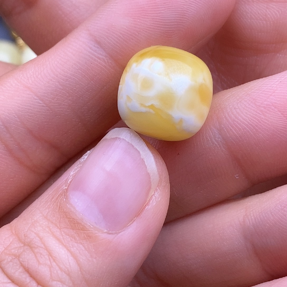 琥珀裸石未镶嵌落***风14.6mm 蜜蜡珠子