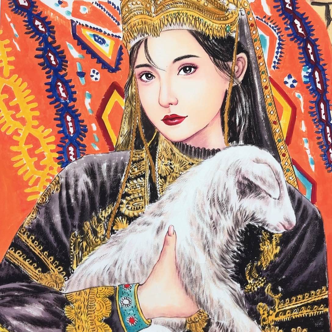 一个钢镚换字画年画