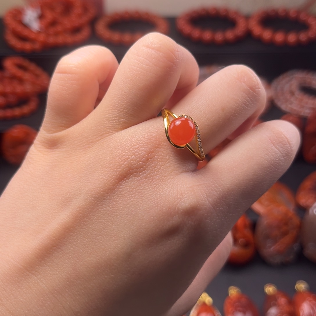 南红玛瑙南红银S925镶嵌