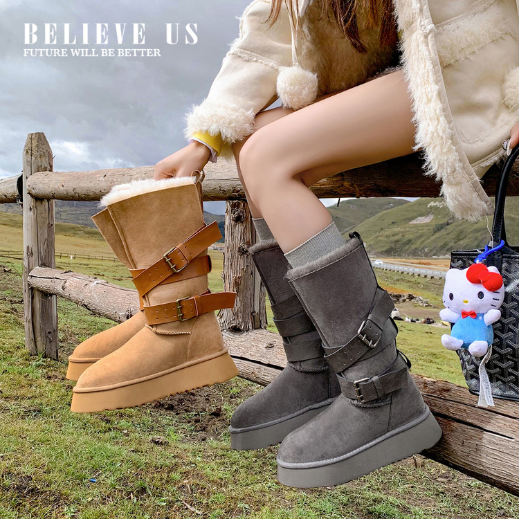 【LY】2025新款保暖长筒中等承托冬季时尚雪地靴雪地靴 F1-28