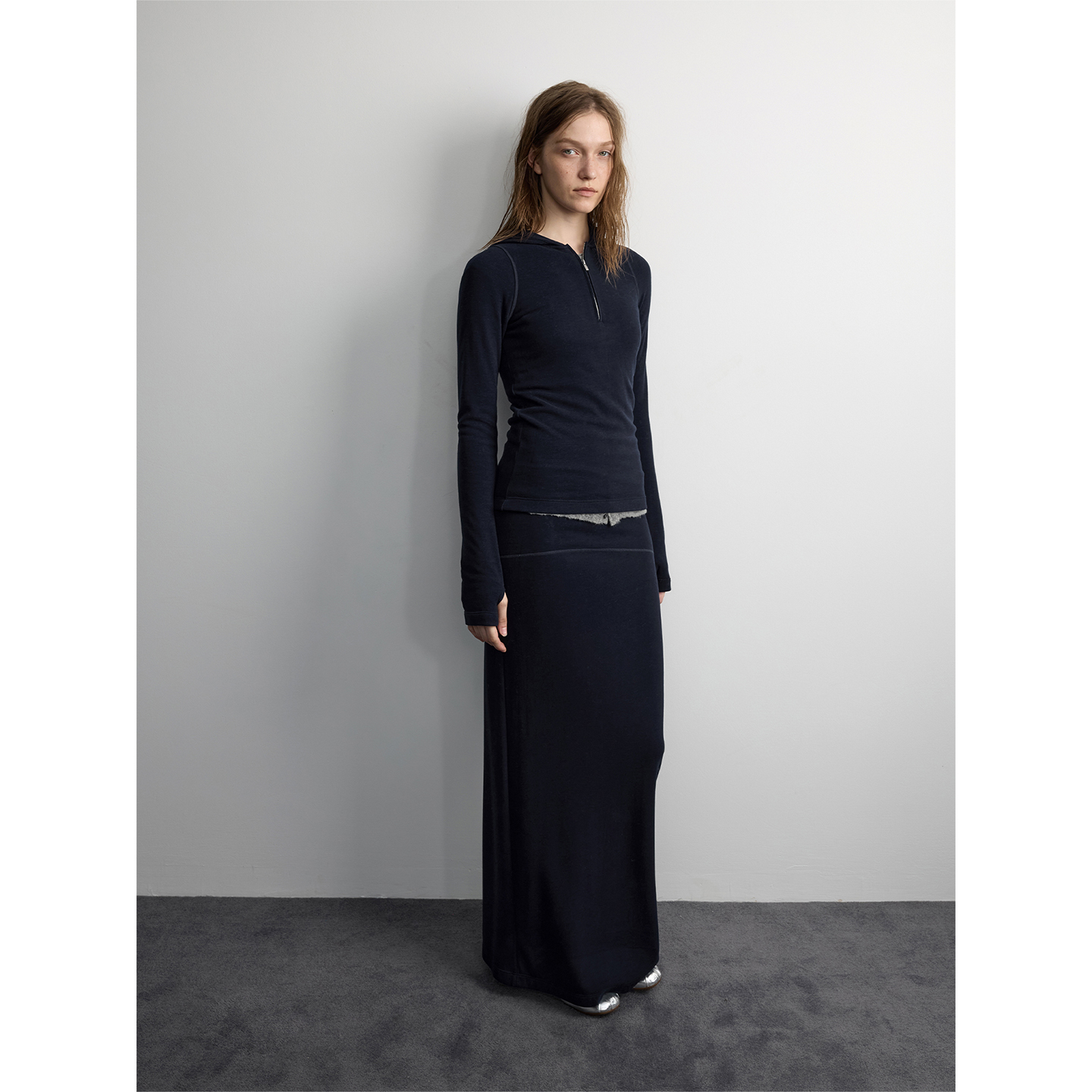 RandomPiece25冬新品 进口发热纤维 二醋酸双面磨毛拉链连帽衫