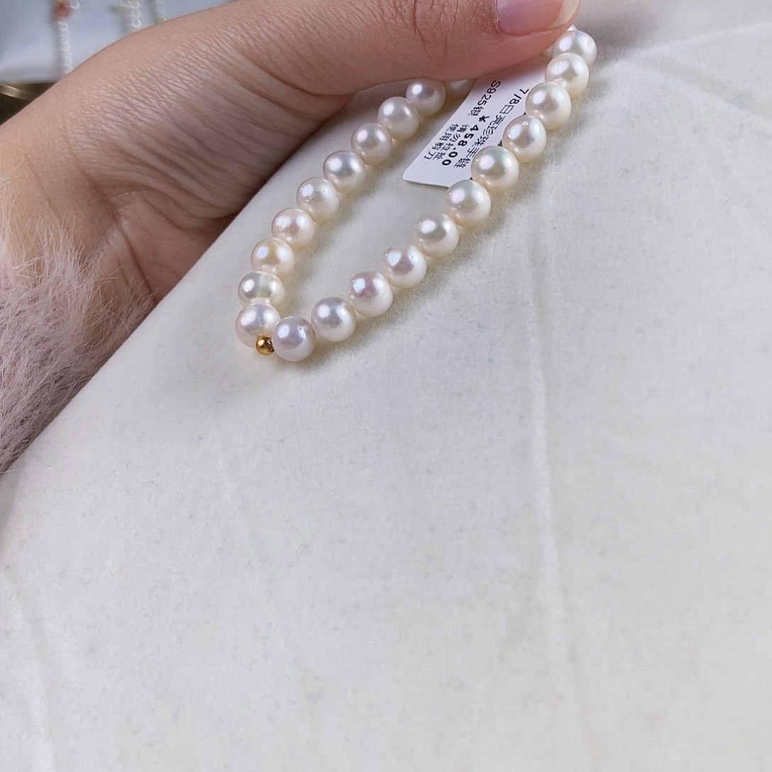 淡水珍珠手绳银S925镶嵌