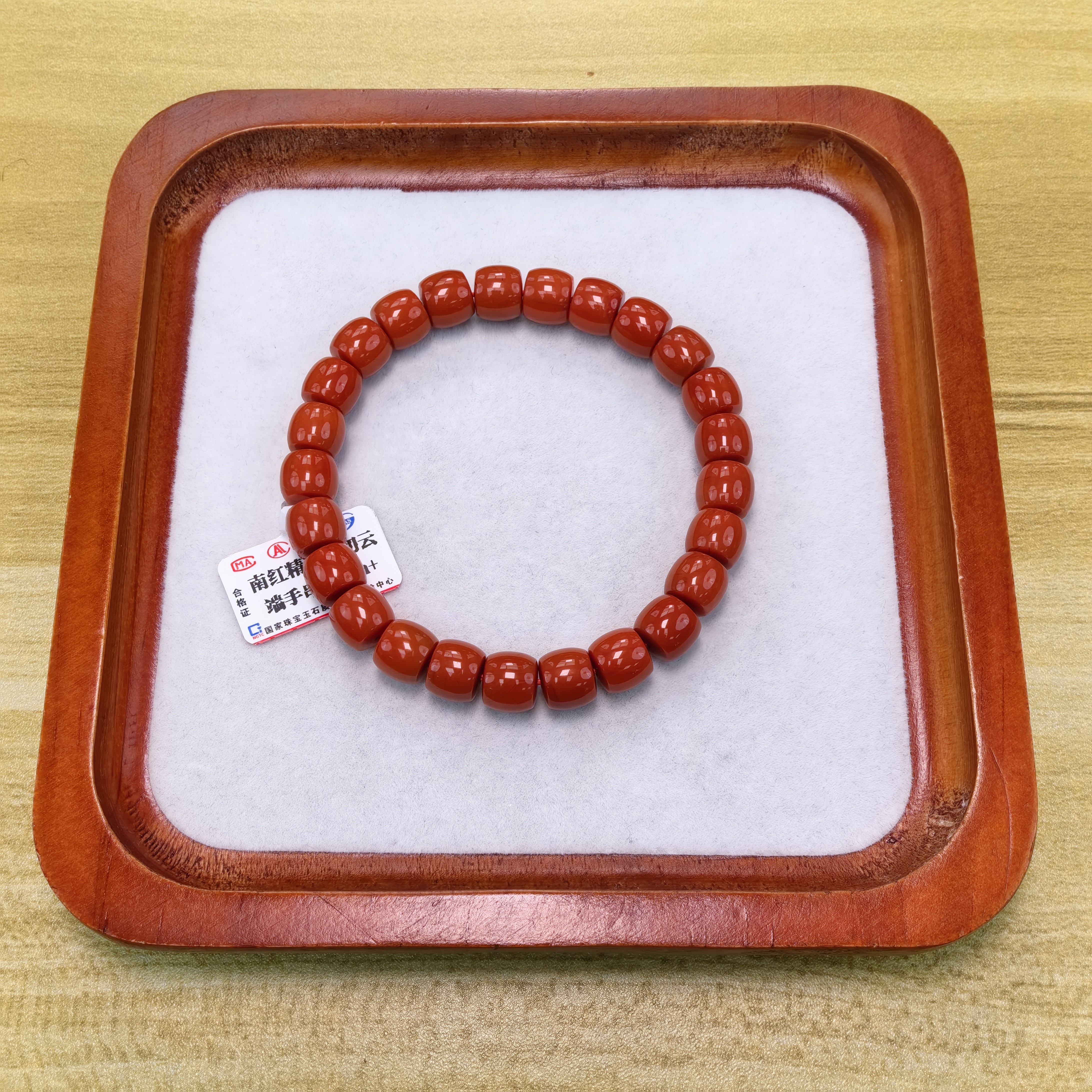 【小刘南红】保山南红精工直切（云端）单圈  9mm+    多样性发一