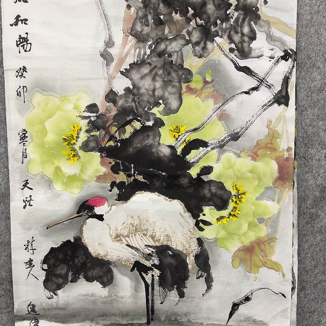 绘画听*者左进伟国画作品