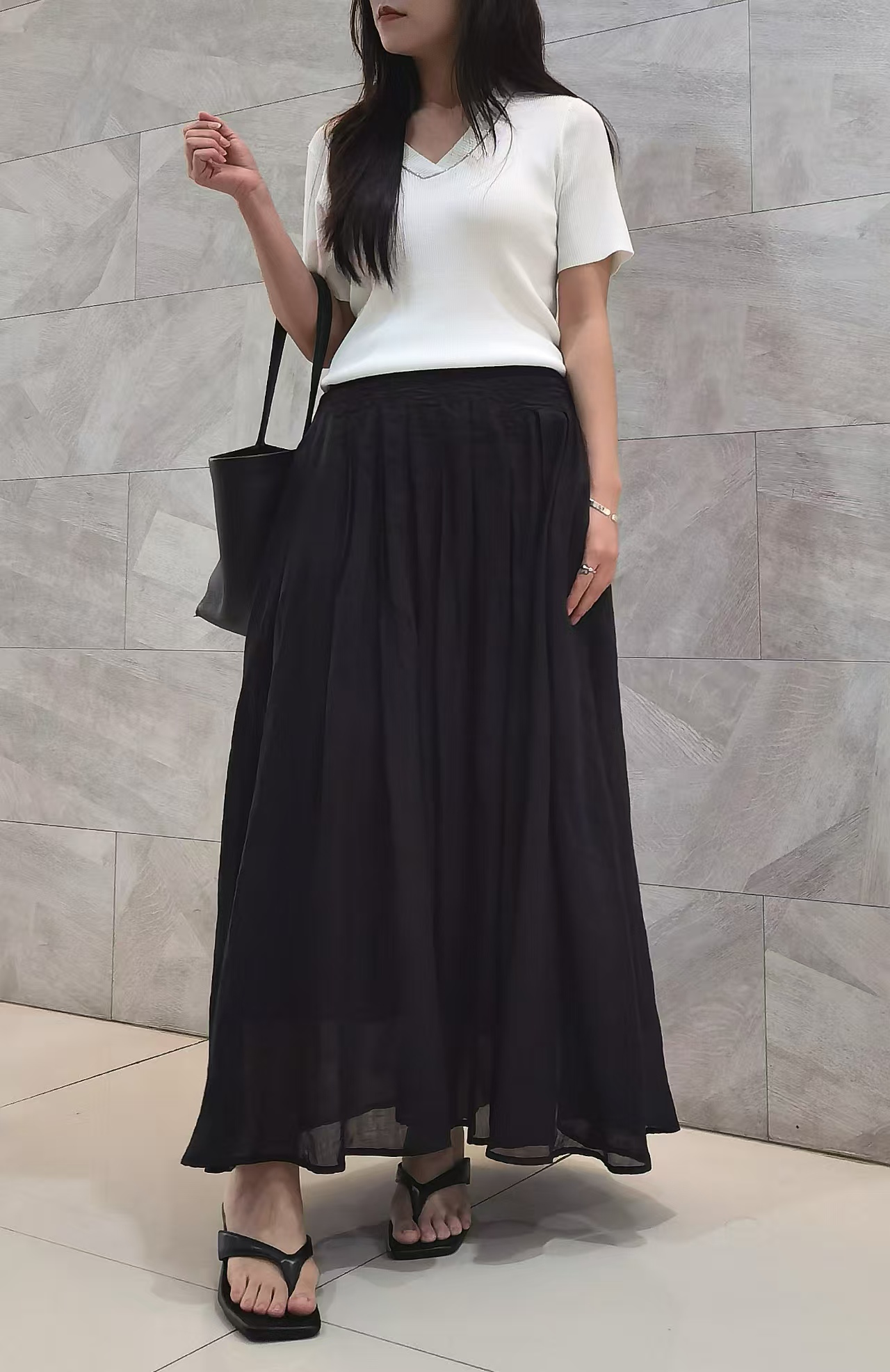 夏季新款气质高级感白色苎麻半身纱裙