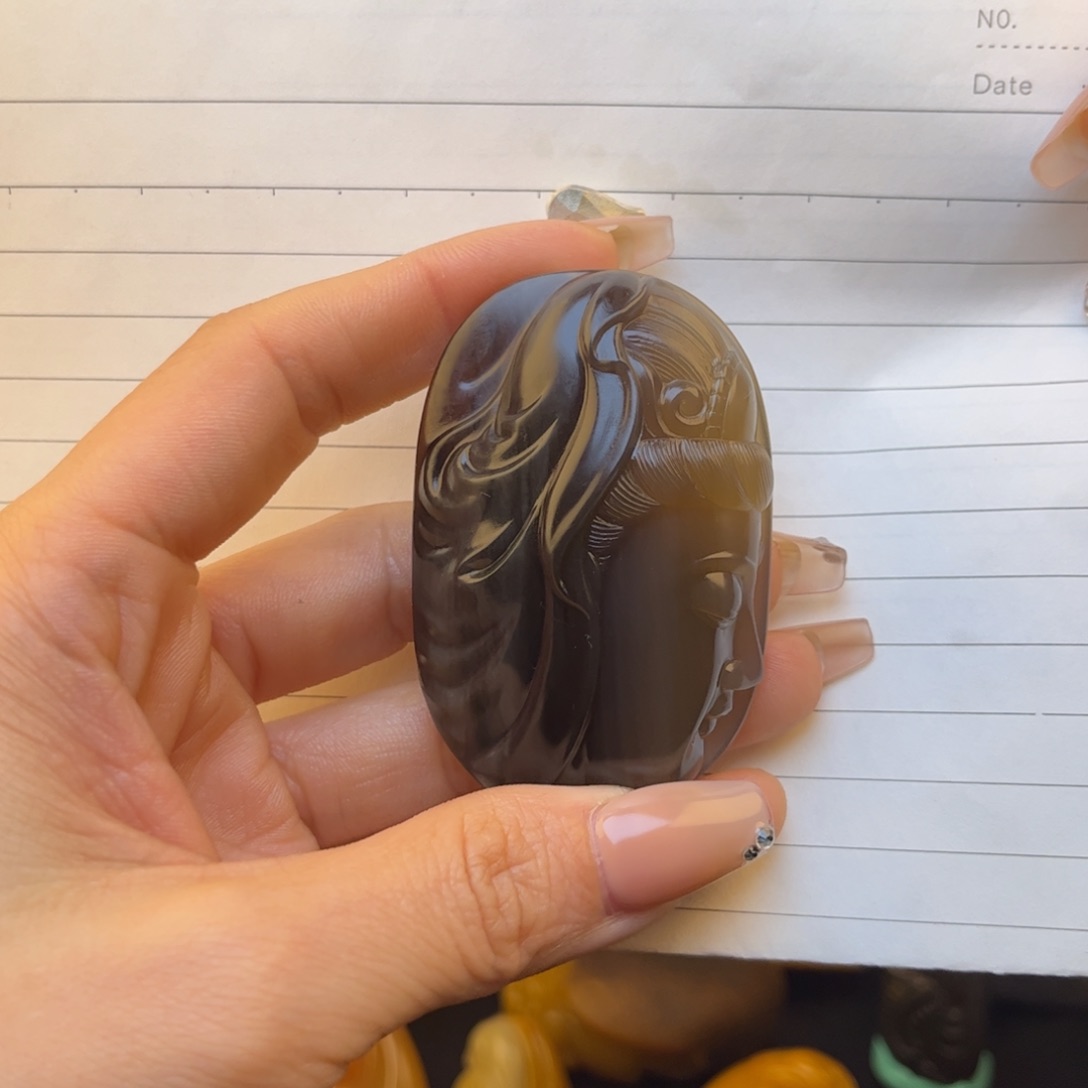 石英质玉黄蜡石吊坠未镶嵌抖**抖