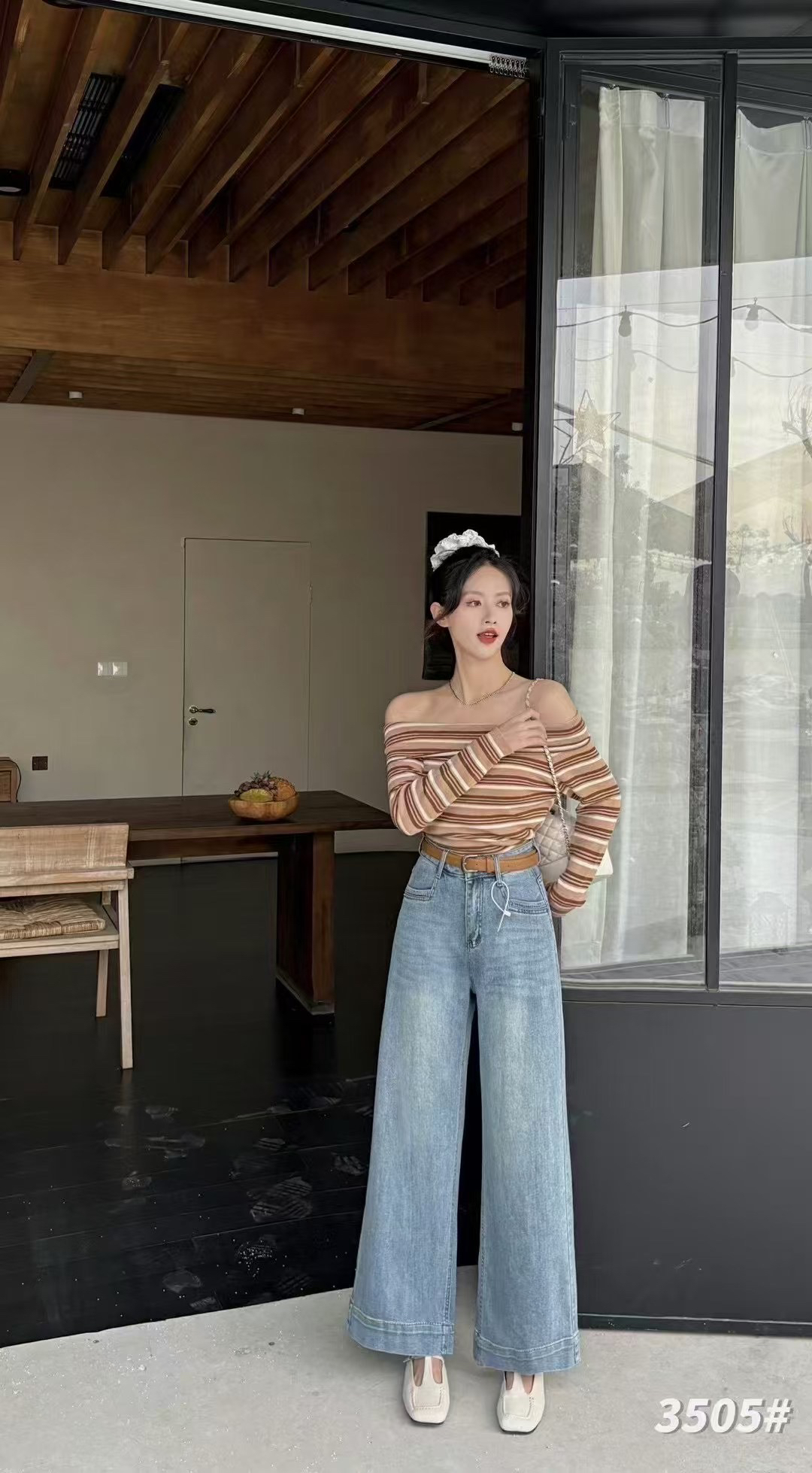 主播推荐加厚夏季牛仔裤百搭高腰阔腿裤（非图片款）（4959697989）