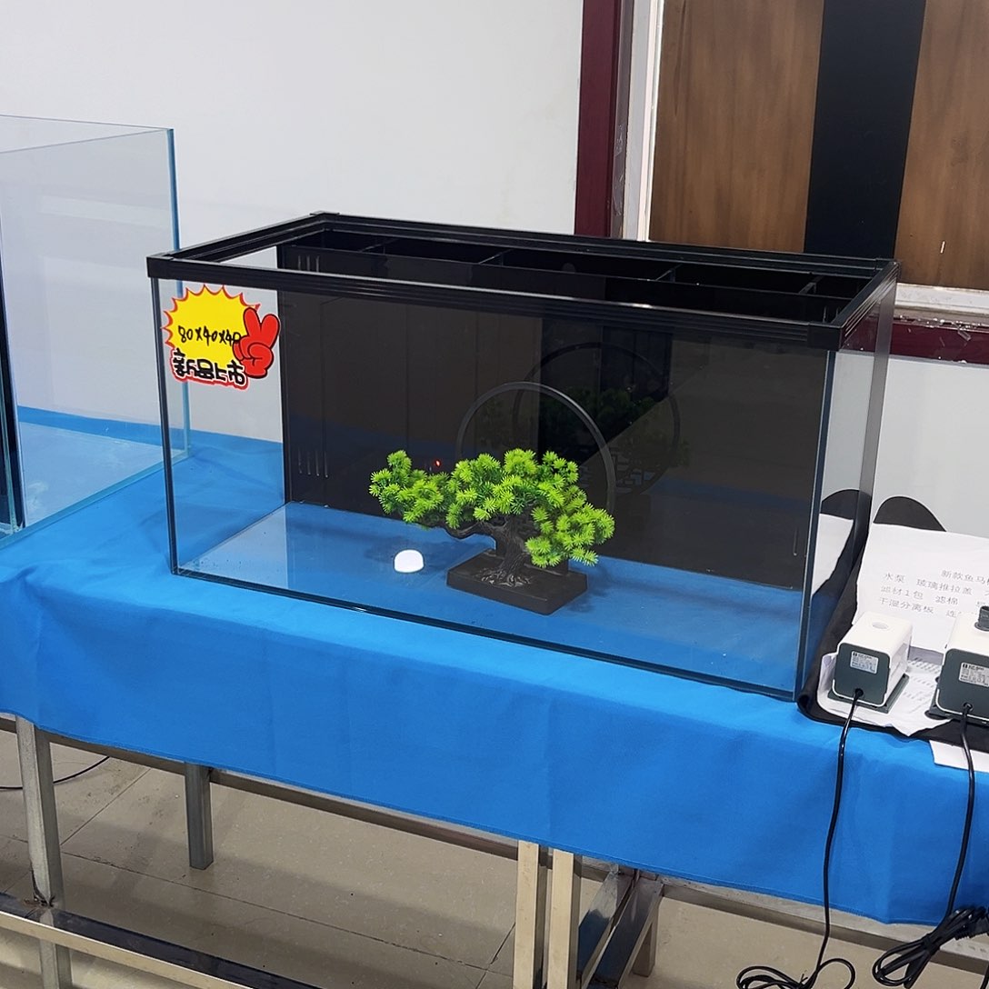 玻璃80*40*40背滤双进双出鱼马桶