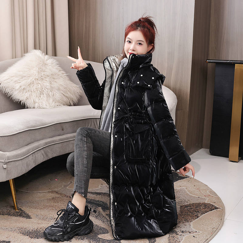 欧美外贸面包服棉衣女2024冬新款韩版长款连帽棉服女外套休闲棉袄