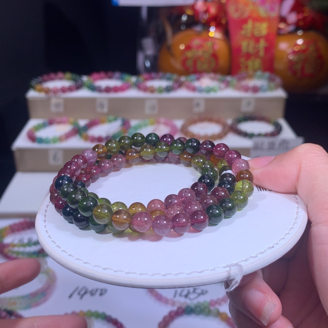 碧玺手链合金碧玺