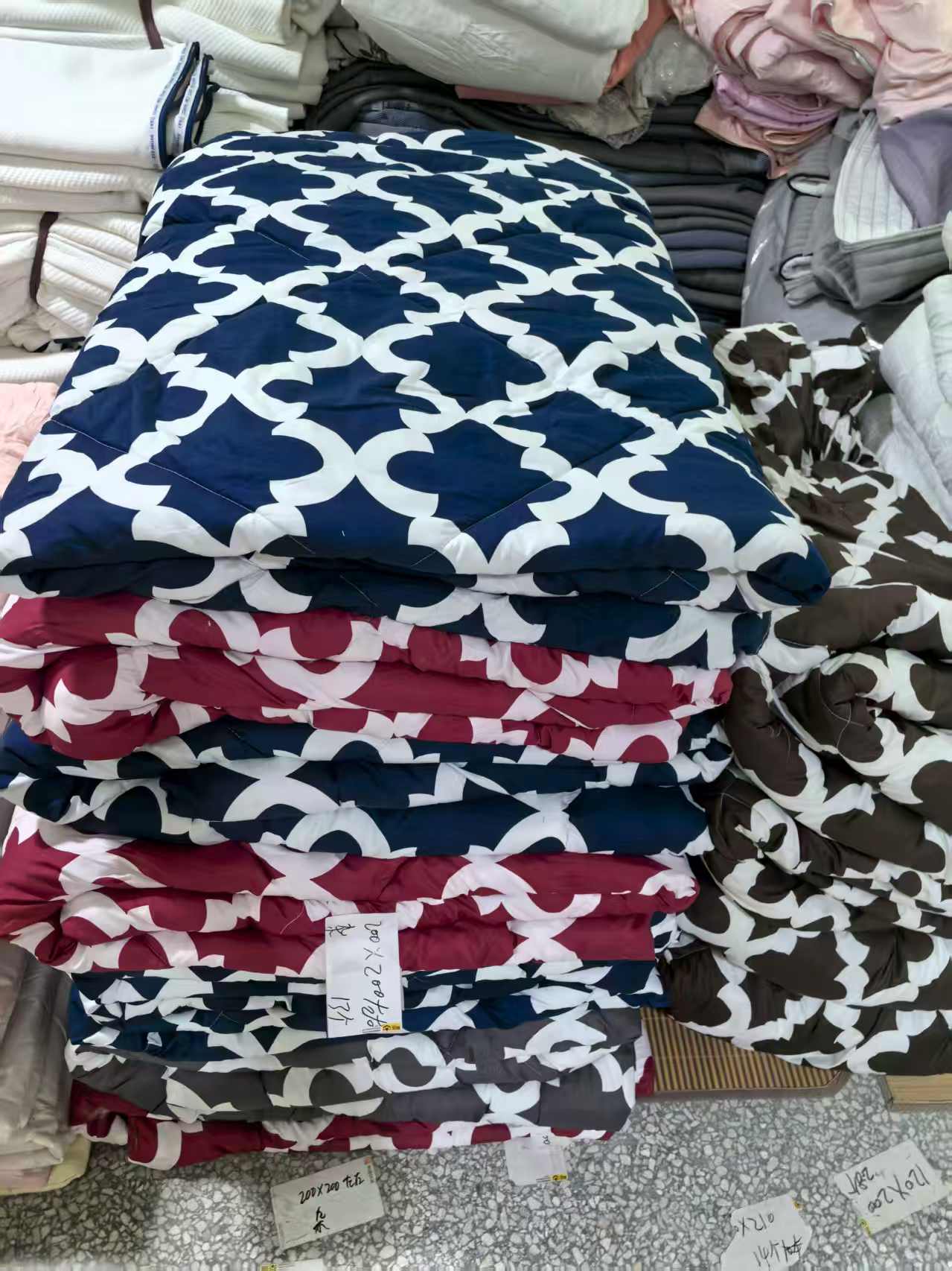 《厚广家》3楼200×200以上杂款白色花纹被子 发1张 不挑色