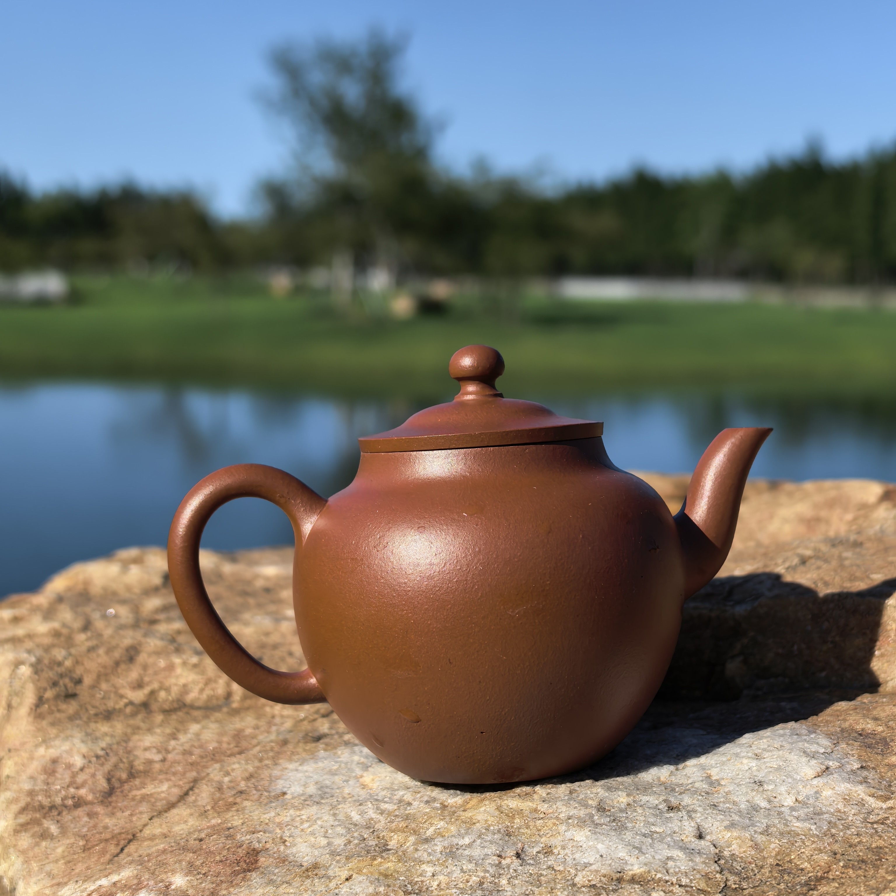 宜兴紫砂赵庄朱泥慕古子畦莲子生砂生料茶具慕古器红泥紫砂壶茶壶