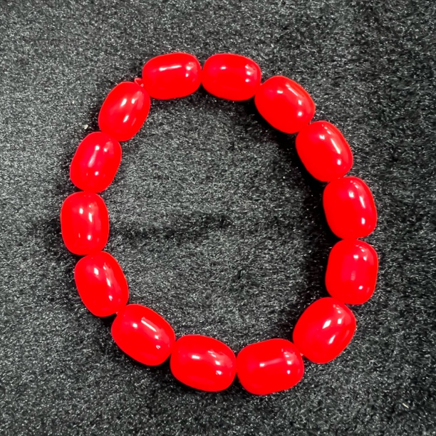 云南满肉大红女款气质时尚女士红色老型单圈精美手串
