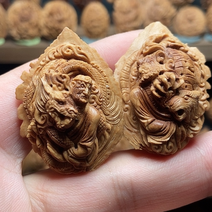 纯手工一对降龙伏虎