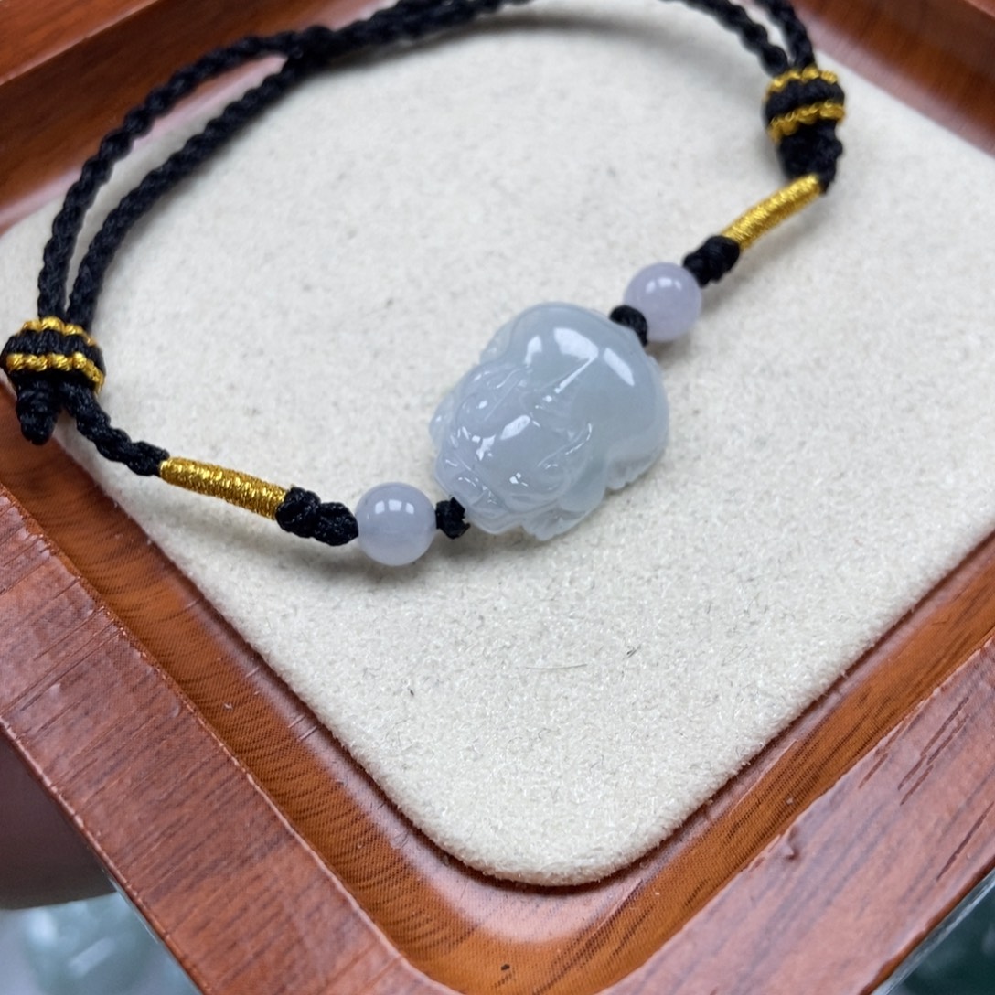 翡翠未镶嵌颈饰如意貔貅手链